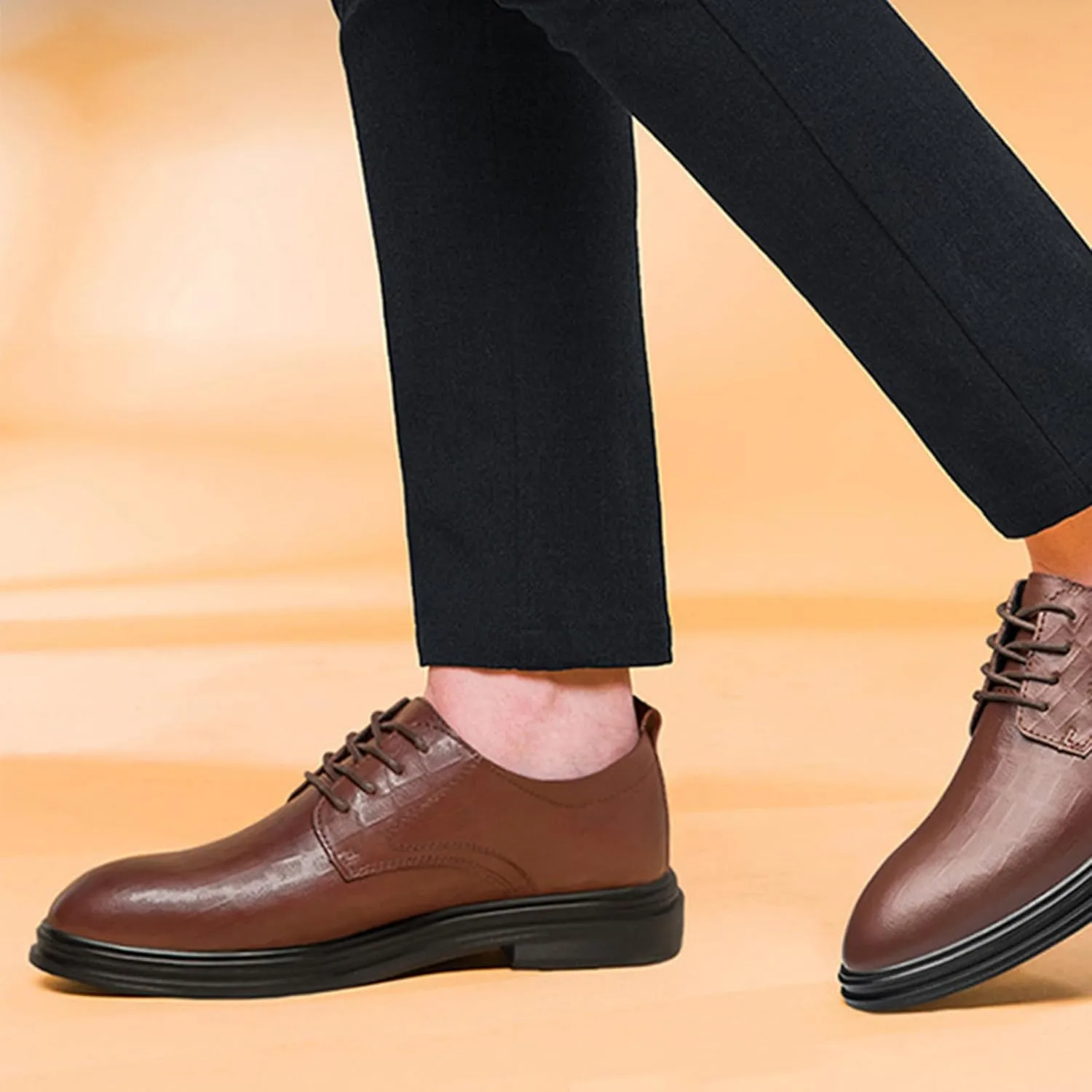 ADMLZQQ Men's Dress Shoes Comfortable Breathable Casual Flat Plain Shoes Classic Modern Formal Oxfords Shoes