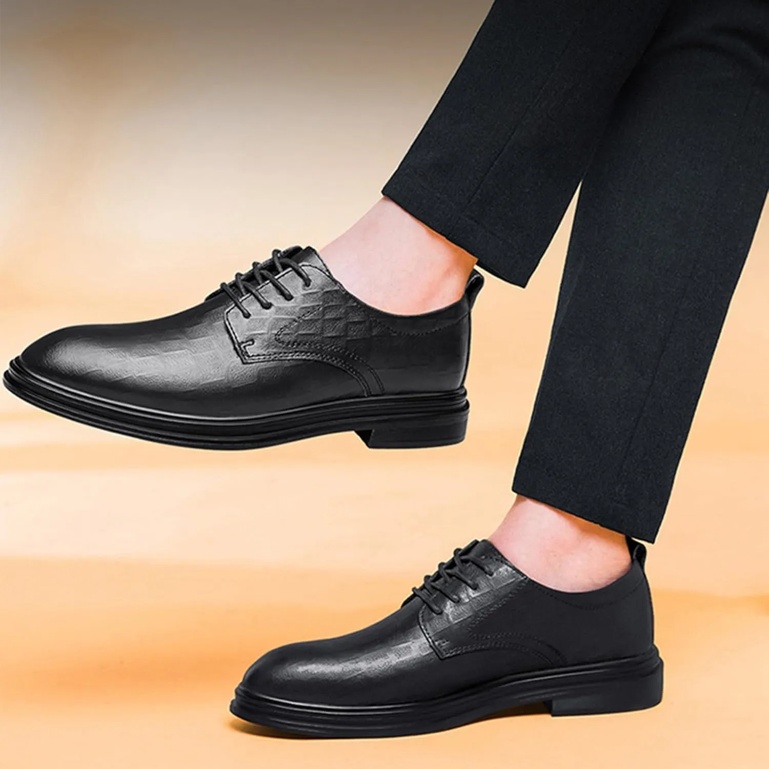 ADMLZQQ Men's Dress Shoes Comfortable Breathable Casual Flat Plain Shoes Classic Modern Formal Oxfords Shoes