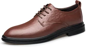 ADMLZQQ Men's Dress Shoes Comfortable Breathable Casual Flat Plain Shoes Classic Modern Formal Oxfords Shoes