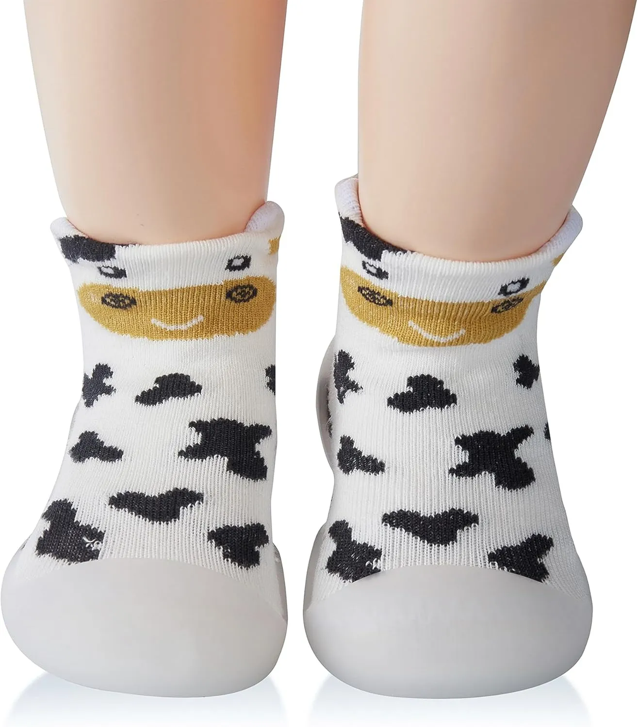 Baby Girl Sock Shoes Rubber Sole Non Slip Indoor Slipper Infant Girls First Walking Floor Shoes Soft Sole Non-Skid Slipper Breathable Lightweight Cotton Mesh Baby Shoes