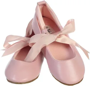 Ballerina Ribbon Tie Rubber Shoes Cinderella Flats Toddler Party