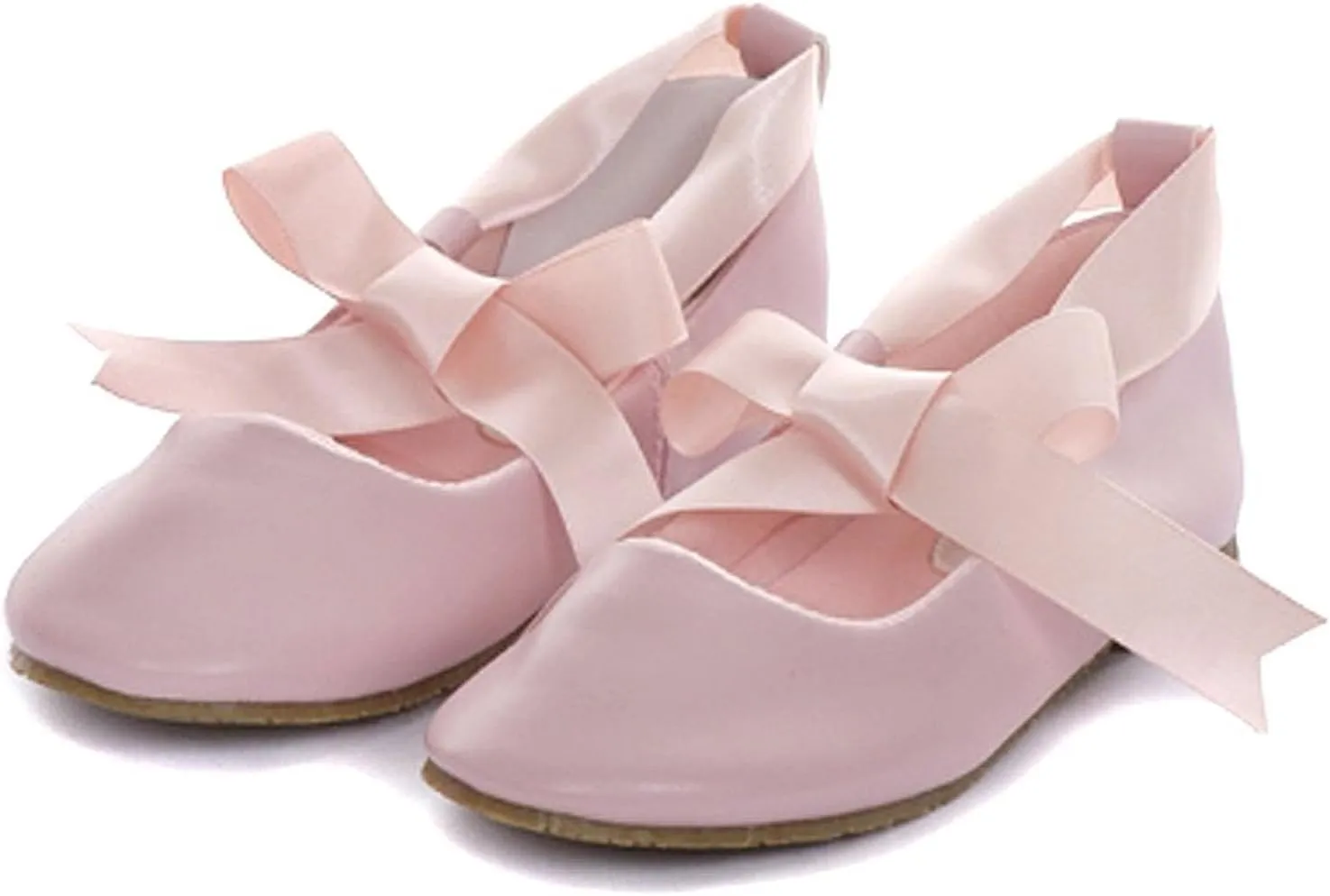 Ballerina Ribbon Tie Rubber Shoes Cinderella Flats Toddler Party