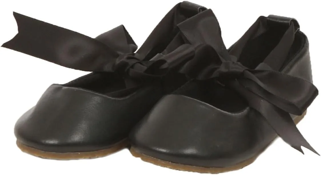 Ballerina Ribbon Tie Rubber Shoes Cinderella Flats Toddler Party