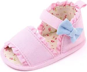 Ballerina Shoes for Babies Infant Girls Sandals Baby Newborn Casual Sneakers Cute Colorful Bow Sandals for Children