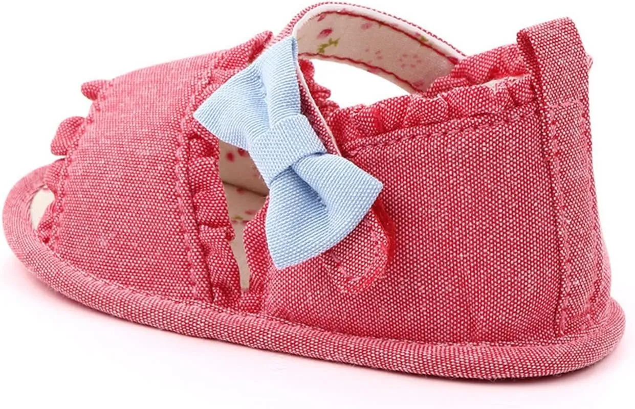 Ballerina Shoes for Babies Infant Girls Sandals Baby Newborn Casual Sneakers Cute Colorful Bow Sandals for Children