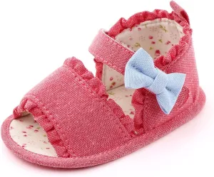 Ballerina Shoes for Babies Infant Girls Sandals Baby Newborn Casual Sneakers Cute Colorful Bow Sandals for Children