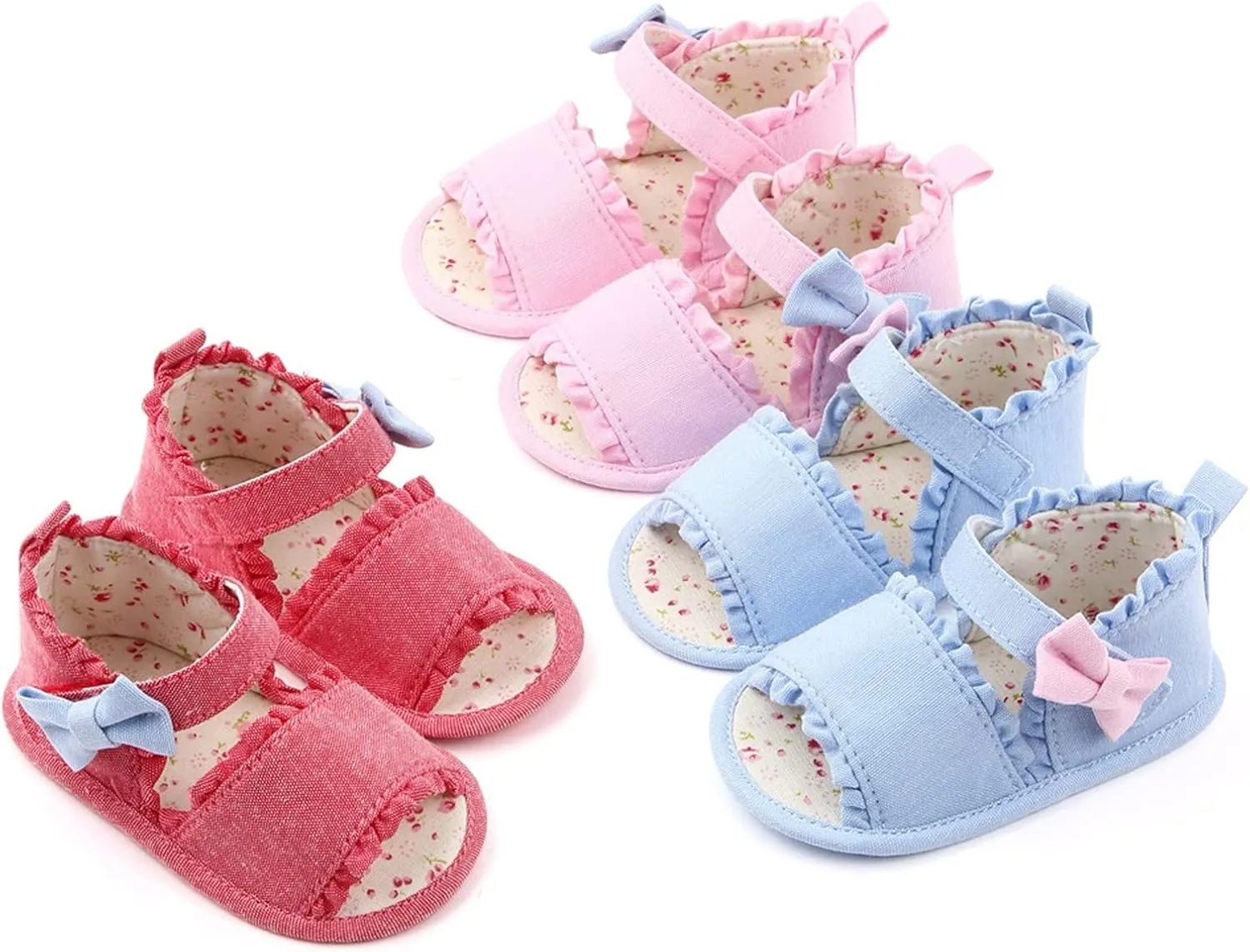 Ballerina Shoes for Babies Infant Girls Sandals Baby Newborn Casual Sneakers Cute Colorful Bow Sandals for Children