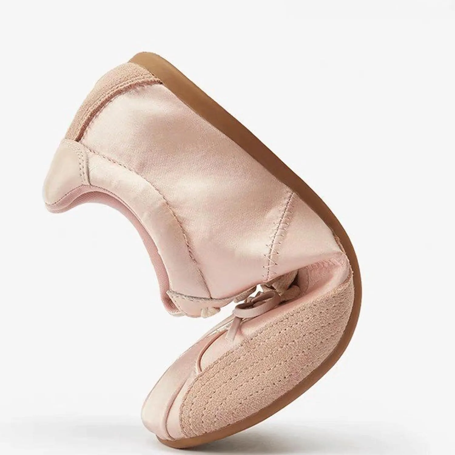 Ballet Sneakers for Woman Leather Satin Lace Up Soft Elegant Ballerina Flats Fancy Trendy Ballet Shoes with Cute Bowknot 2025 Spring Summer Casual Daily Outwear