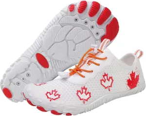 Barefoot Zero Drop Hiking Waterproof Shoes Women Grounded Waterproof Footwear for Women Breathable Non-Slip Athletic Footwear Wide Toe Water Shoes for Hiking Neuropathy Lightweight Walking Shoe
