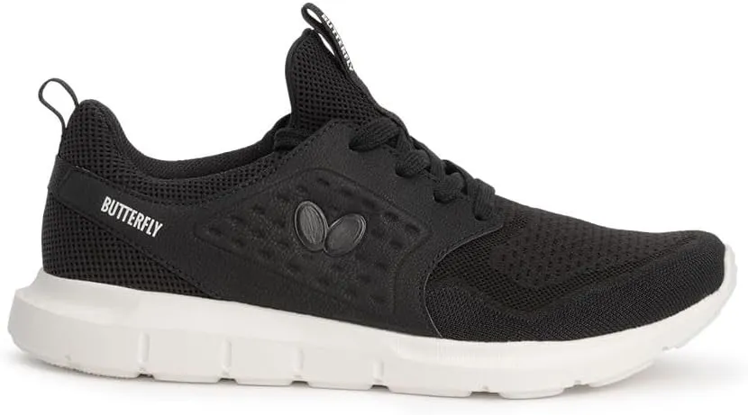 Butterfly Sunika Trainers – Comfortable Sneakers - Modern Lightweight Sneakers - Flexible Shoes - Soft Sole Cushioned Shoes – Casual Sneakers Men or Women - Black