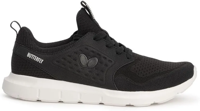Butterfly Sunika Trainers – Comfortable Sneakers - Modern Lightweight Sneakers - Flexible Shoes - Soft Sole Cushioned Shoes – Casual Sneakers Men or Women - Black