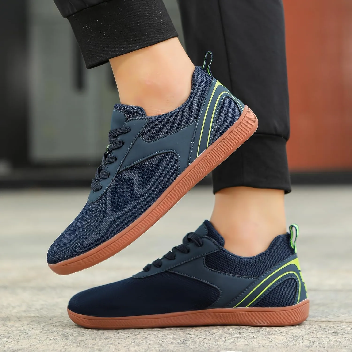 Canvas Slip On Shoes for Women Wide Width Zero Drop Sole Minimalist Toe Box Walking Shoe Non Slip Work Shoes Women Comfortable Breathable Soft Sole Sports Casual Shoe Lightweight Outdoor Footwear