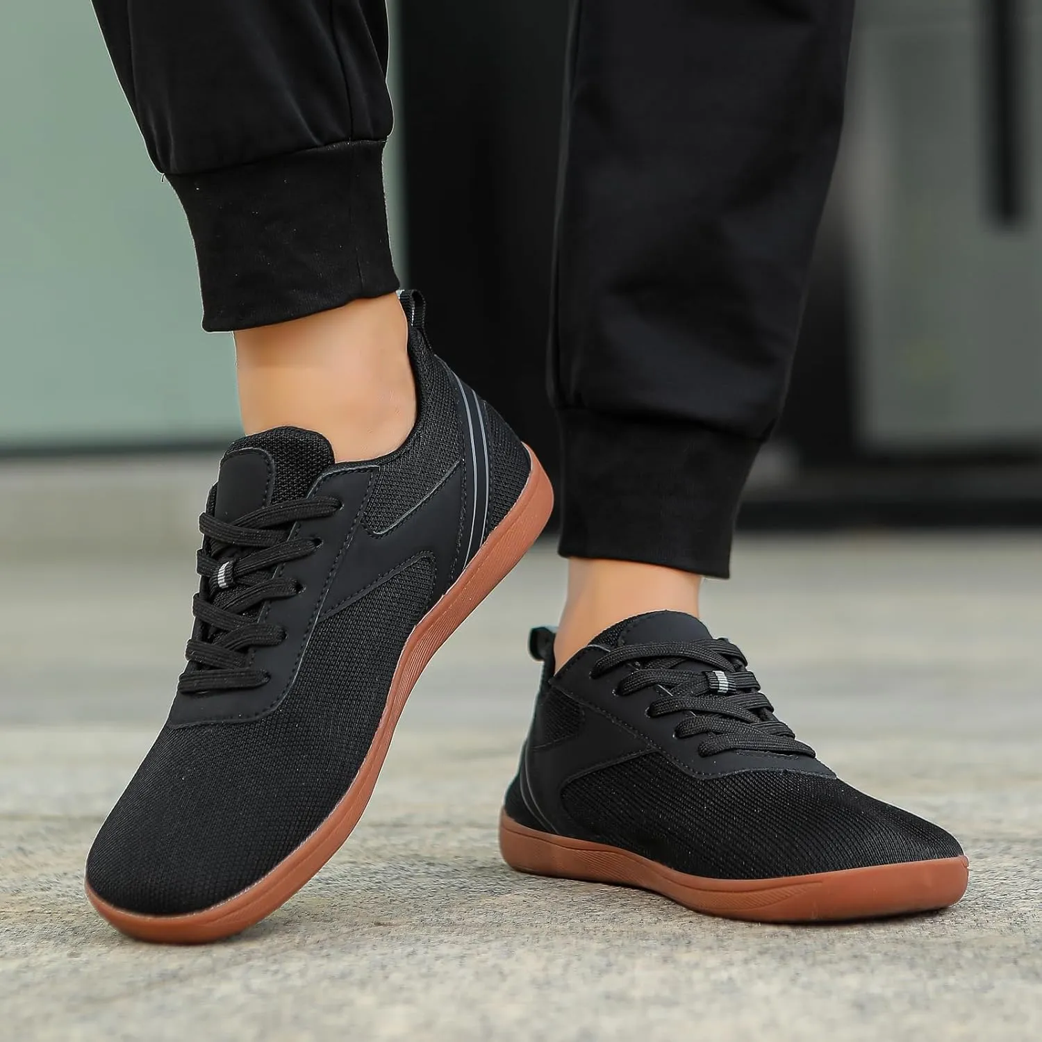 Canvas Slip On Shoes for Women Wide Width Zero Drop Sole Minimalist Toe Box Walking Shoe Non Slip Work Shoes Women Comfortable Breathable Soft Sole Sports Casual Shoe Lightweight Outdoor Footwear