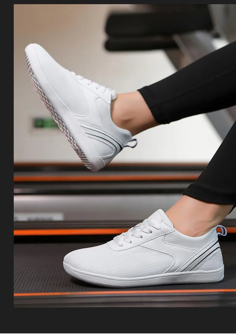 Canvas Slip On Shoes for Women Wide Width Zero Drop Sole Minimalist Toe Box Walking Shoe Non Slip Work Shoes Women Comfortable Breathable Soft Sole Sports Casual Shoe Lightweight Outdoor Footwear