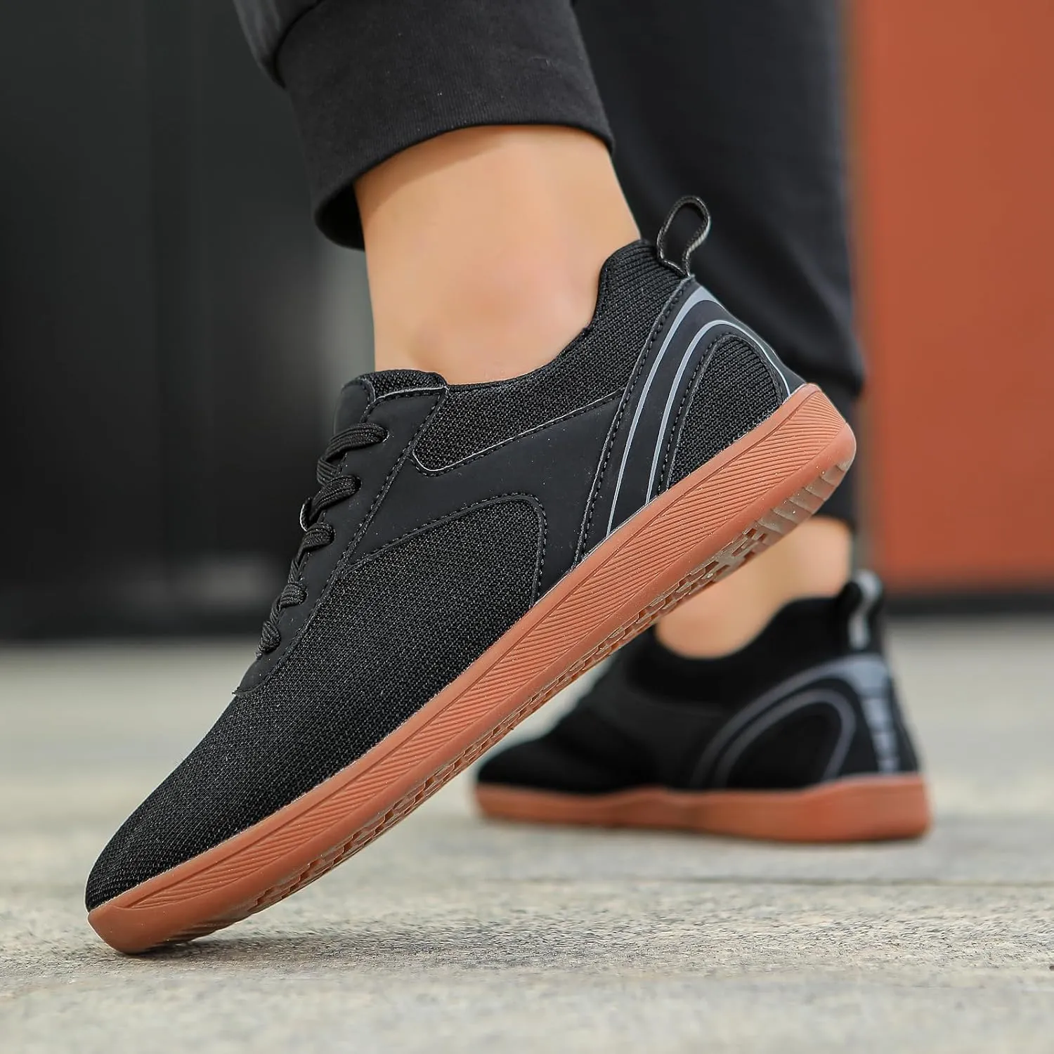 Canvas Slip On Shoes for Women Wide Width Zero Drop Sole Minimalist Toe Box Walking Shoe Non Slip Work Shoes Women Comfortable Breathable Soft Sole Sports Casual Shoe Lightweight Outdoor Footwear