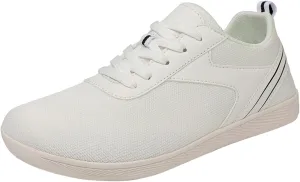 Canvas Slip On Shoes for Women Wide Width Zero Drop Sole Minimalist Toe Box Walking Shoe Non Slip Work Shoes Women Comfortable Breathable Soft Sole Sports Casual Shoe Lightweight Outdoor Footwear