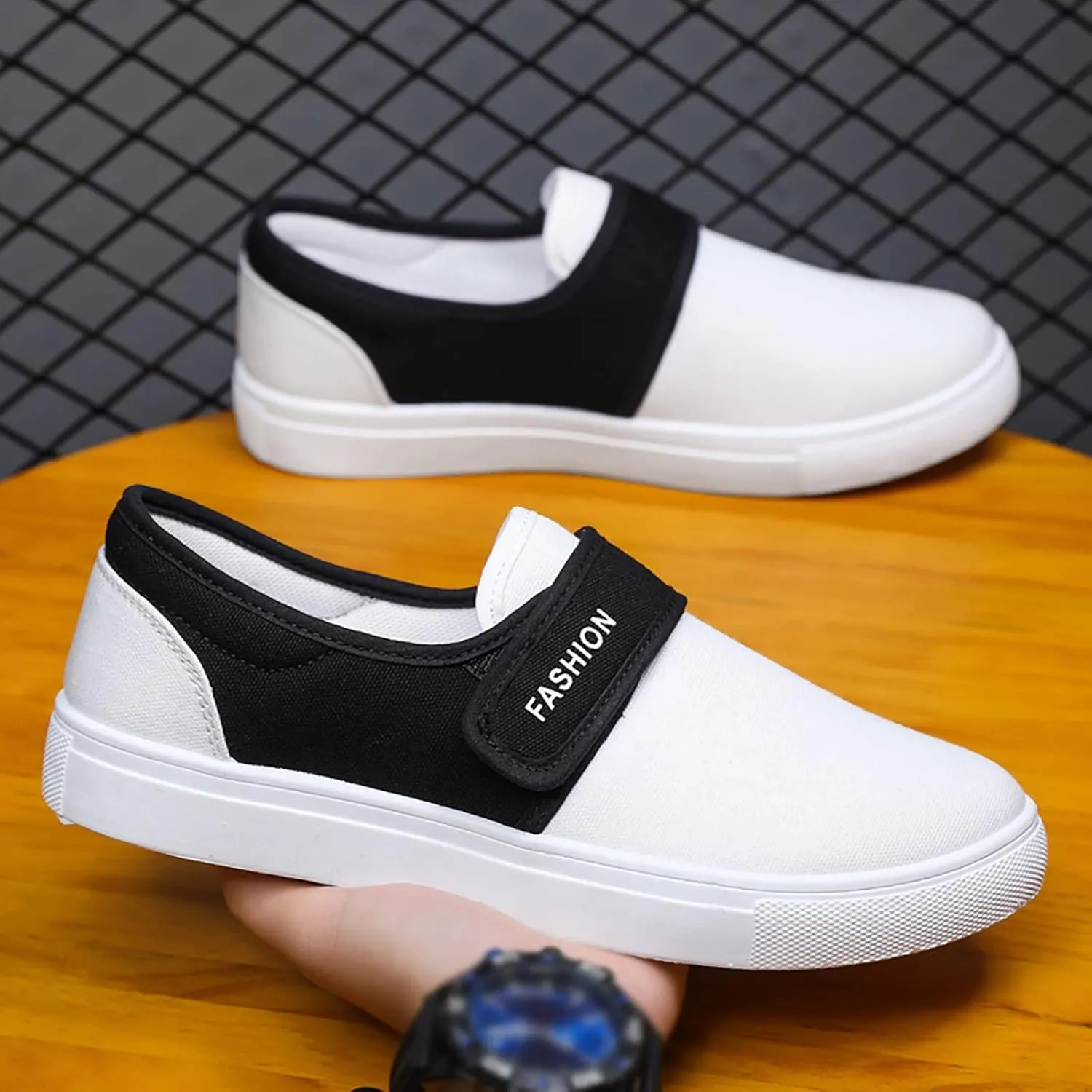 Casual Dress Shoes Canvas for Men Low Top Walking Shoes Fashion Casual
