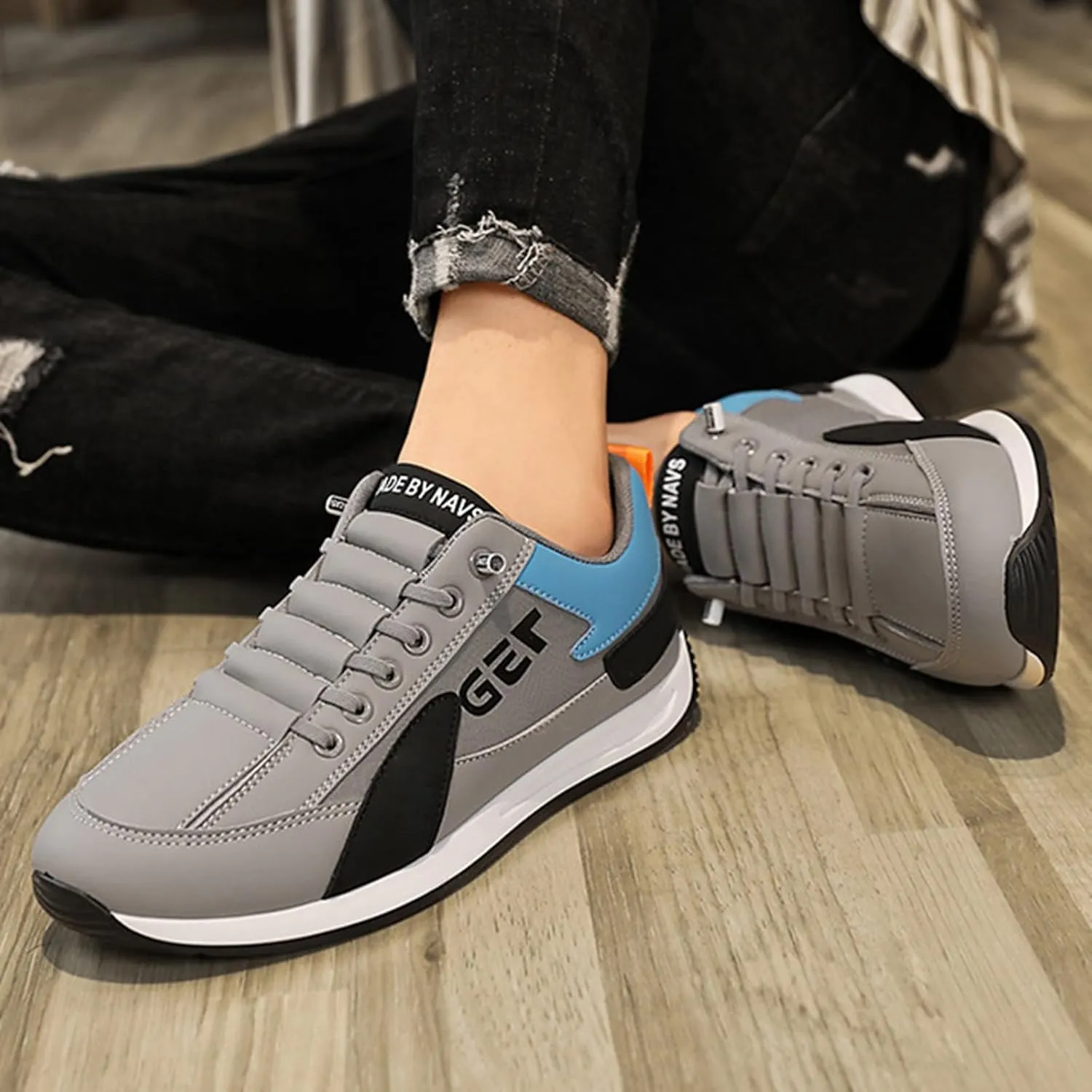 Casual Dress Shoes Sports Shoes Spring New Foreign Trade Men's Lace Up Running Fashion