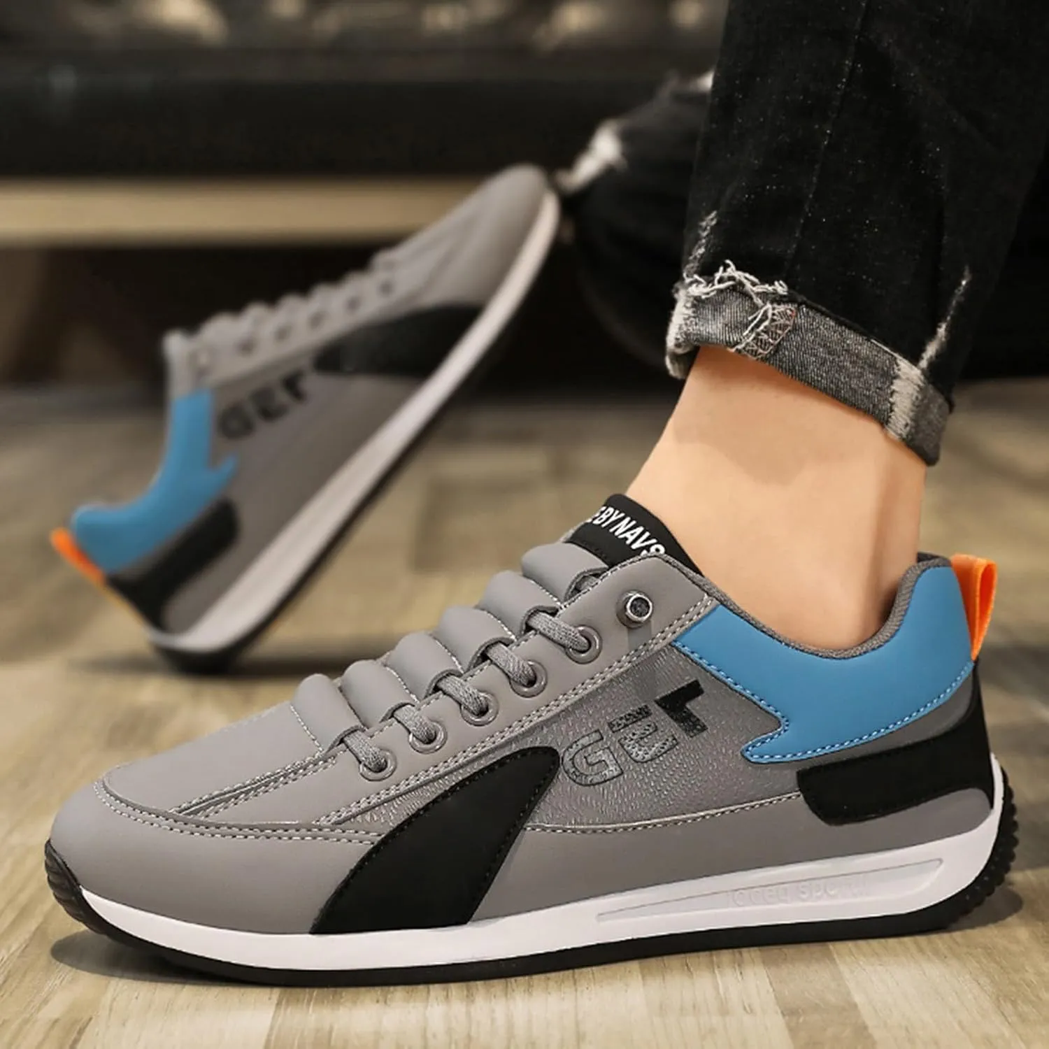 Casual Dress Shoes Sports Shoes Spring New Foreign Trade Men's Lace Up Running Fashion