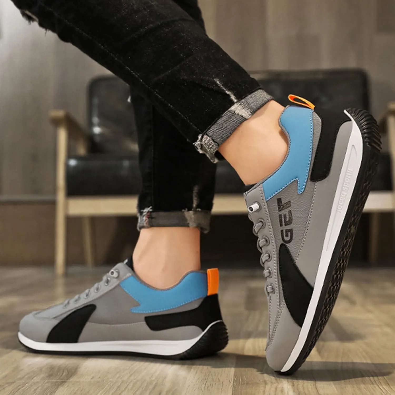 Casual Dress Shoes Sports Shoes Spring New Foreign Trade Men's Lace Up Running Fashion