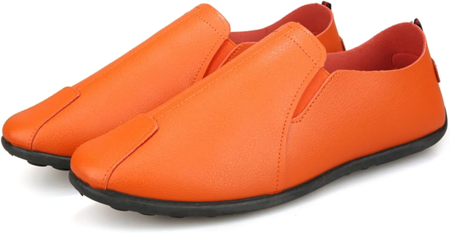Casual Shoes for Men Leisure Men's Four Seasons Non Slip Flat Round Toe Breathable Slip On Lazy Leisure Shoes