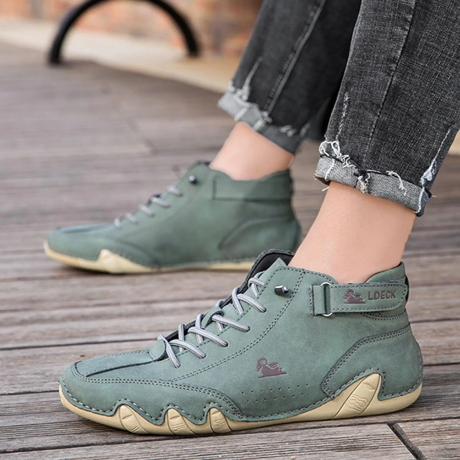 Casual Walking Shoes Boots Spring/Summer Border Popular High Top Men's Shoes Men's Casual Short Boots