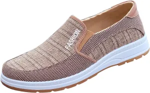 Casual Walking Shoes Fashion All Season Men Casual Shoes Flat Bottom Round Toe Non Slip Cloth Solid Color
