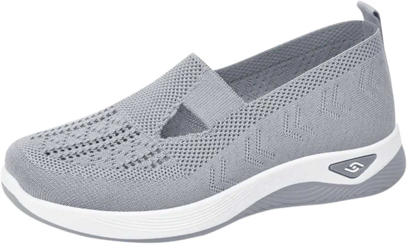 Cathalem Orthopedic Sneakers for Women Women's Orthopedic Breathable Soft Shoes Walking Slip on Diabetic Foam Shoes