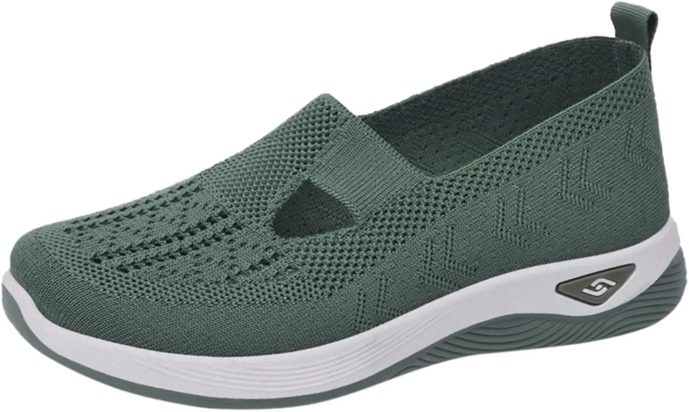 Cathalem Orthopedic Sneakers for Women Women's Orthopedic Breathable Soft Shoes Walking Slip on Diabetic Foam Shoes