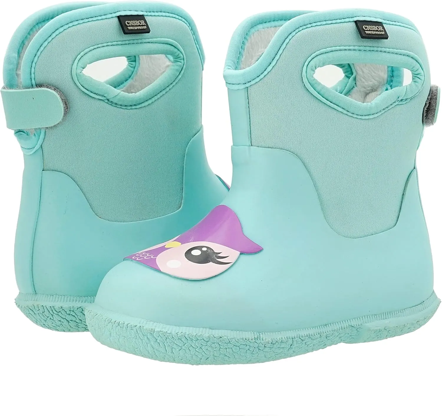 CNSBOR Kids Rain Boots for Toddler Girls Boys Seamless Rubber Boots Waterproof Boots for Kids Lightweight Unisex-Child Handle It Rain Boots Kids