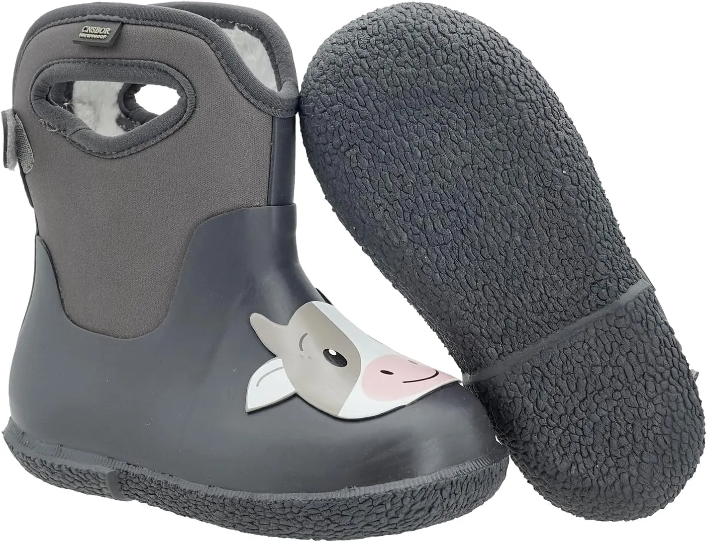CNSBOR Kids Rain Boots for Toddler Girls Boys Seamless Rubber Boots Waterproof Boots for Kids Lightweight Unisex-Child Handle It Rain Boots Kids