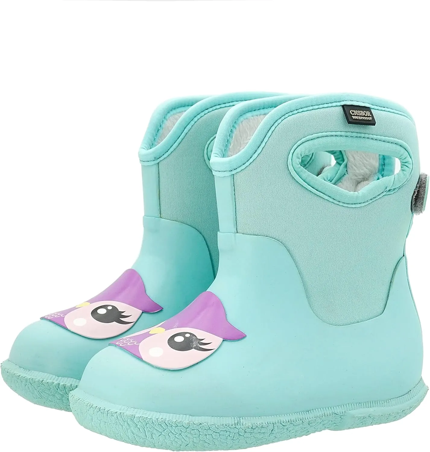 CNSBOR Kids Rain Boots for Toddler Girls Boys Seamless Rubber Boots Waterproof Boots for Kids Lightweight Unisex-Child Handle It Rain Boots Kids