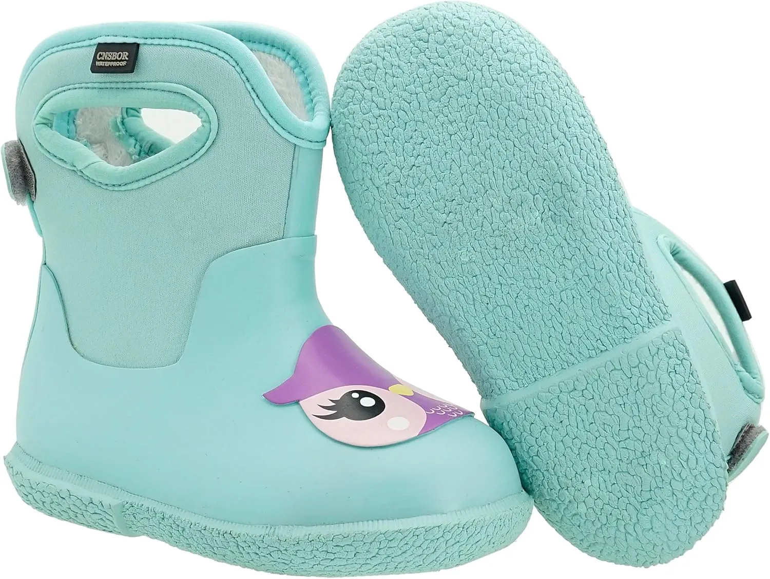 CNSBOR Kids Rain Boots for Toddler Girls Boys Seamless Rubber Boots Waterproof Boots for Kids Lightweight Unisex-Child Handle It Rain Boots Kids