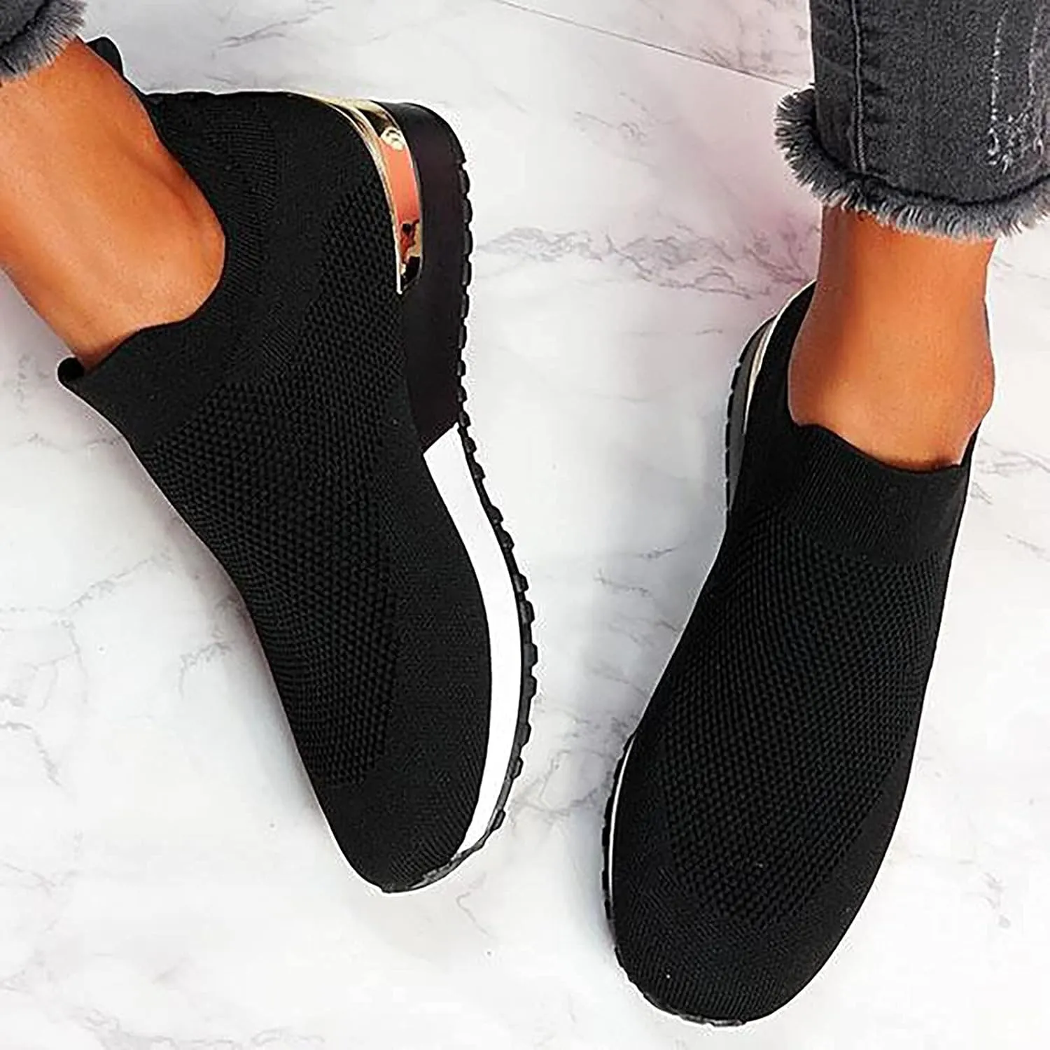 Comfy - Elegant Orthopedic & Extremely Soft Shoes Women Slip On Trainers Sneakers Pumps Ladies Breathable Comfy Loafers
