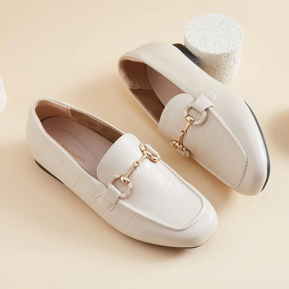 DeYashopin Womens Loafers Shoes Fashion Low Heel Slip on Shoes Comfortable Driving Flats