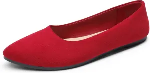 DREAM PAIRS Womens Flats Comfortable Slip On Business Work Office Casual Suede Ballet Flats Pointed Toe Dress Shoes