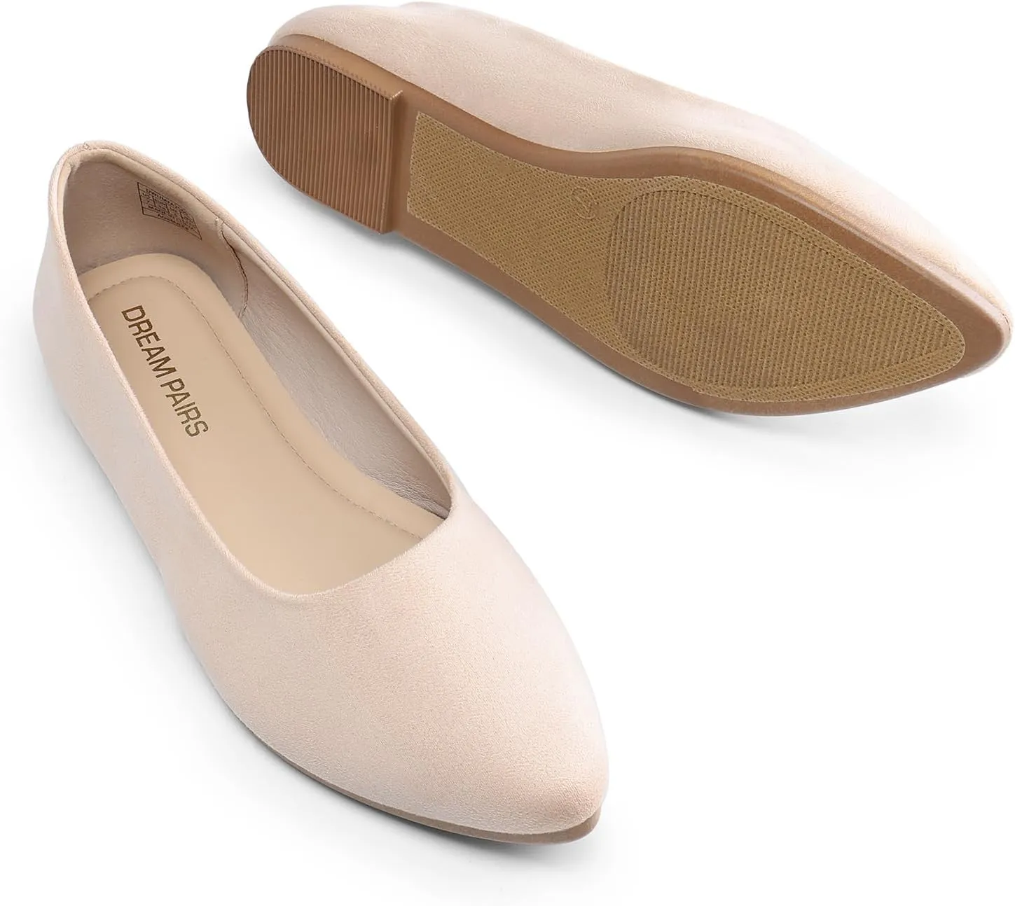 DREAM PAIRS Womens Flats Comfortable Slip On Business Work Office Casual Suede Ballet Flats Pointed Toe Dress Shoes