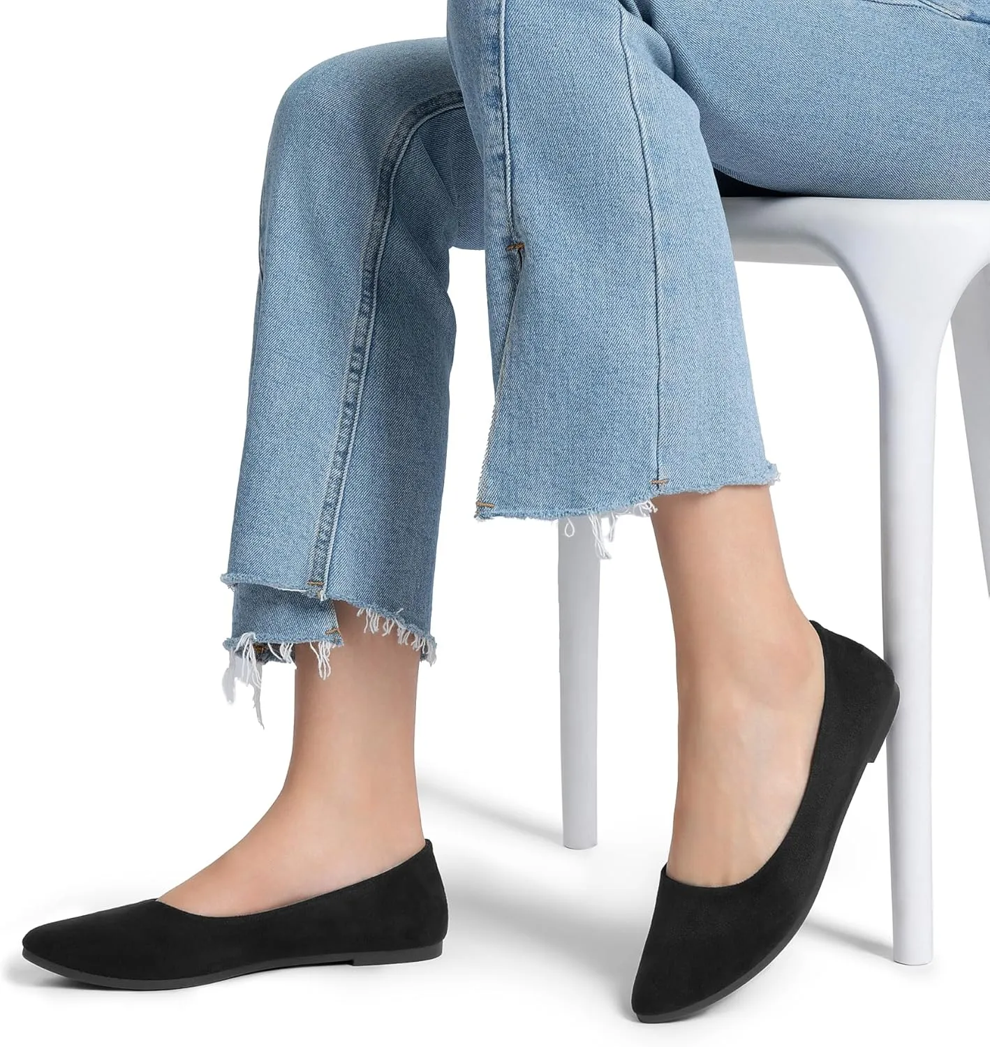 DREAM PAIRS Womens Flats Comfortable Slip On Business Work Office Casual Suede Ballet Flats Pointed Toe Dress Shoes