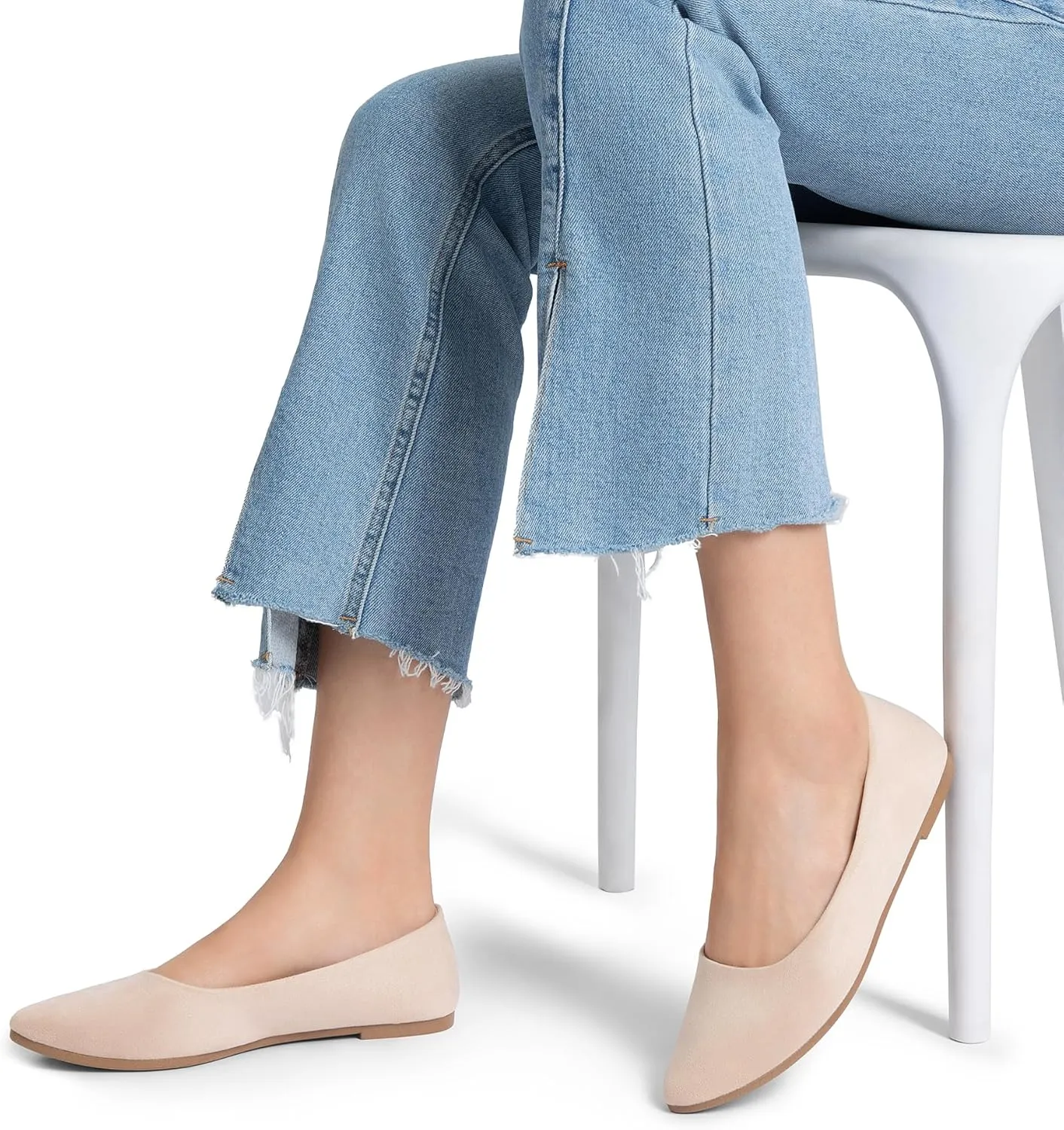 DREAM PAIRS Womens Flats Comfortable Slip On Business Work Office Casual Suede Ballet Flats Pointed Toe Dress Shoes