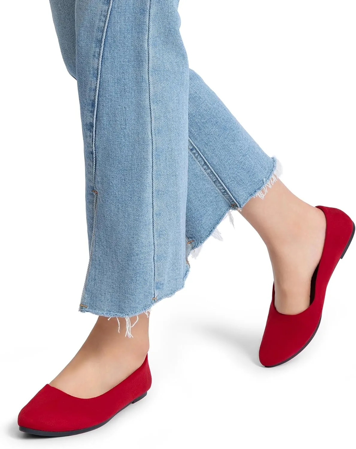 DREAM PAIRS Womens Flats Comfortable Slip On Business Work Office Casual Suede Ballet Flats Pointed Toe Dress Shoes