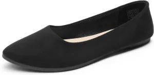 DREAM PAIRS Womens Flats Comfortable Slip On Business Work Office Casual Suede Ballet Flats Pointed Toe Dress Shoes