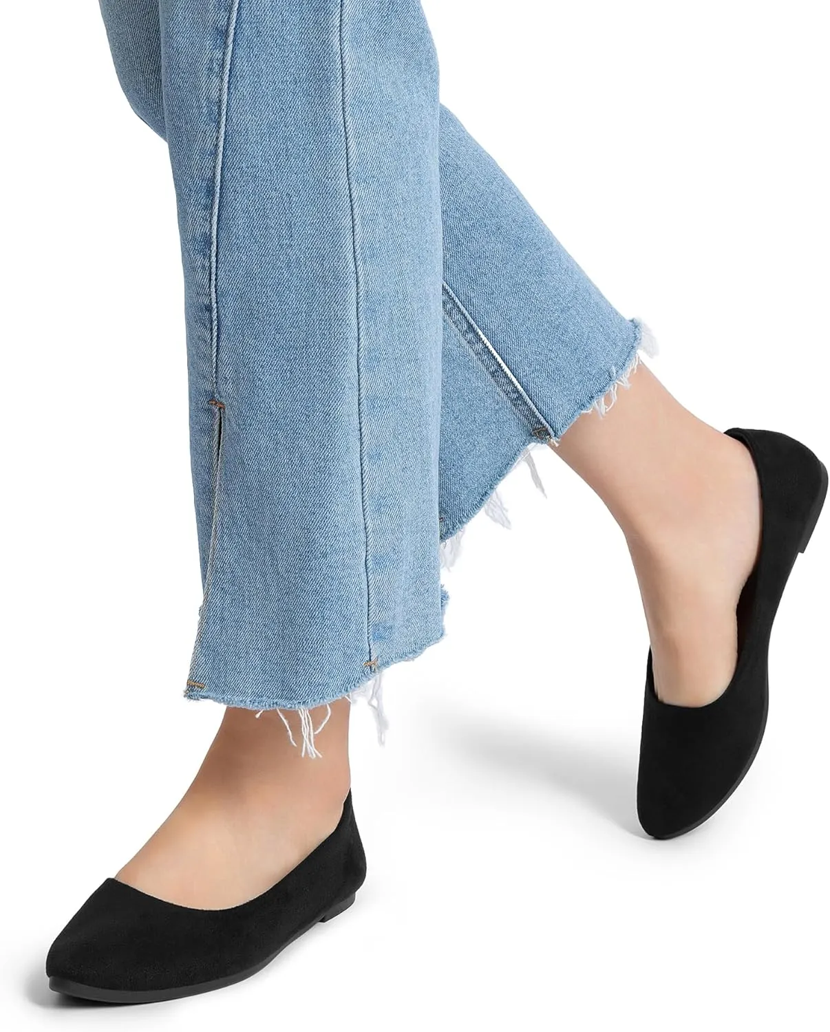 DREAM PAIRS Womens Flats Comfortable Slip On Business Work Office Casual Suede Ballet Flats Pointed Toe Dress Shoes