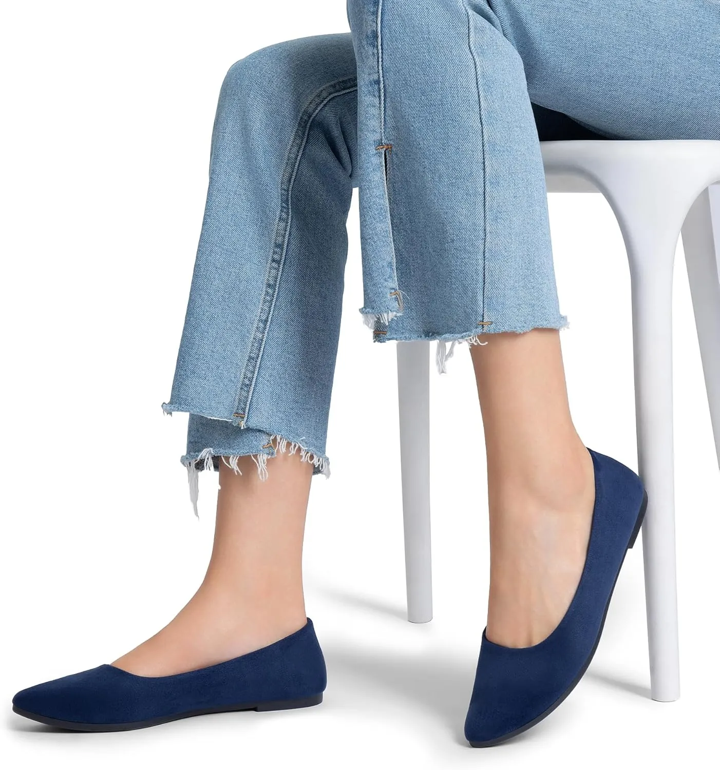 DREAM PAIRS Womens Flats Comfortable Slip On Business Work Office Casual Suede Ballet Flats Pointed Toe Dress Shoes