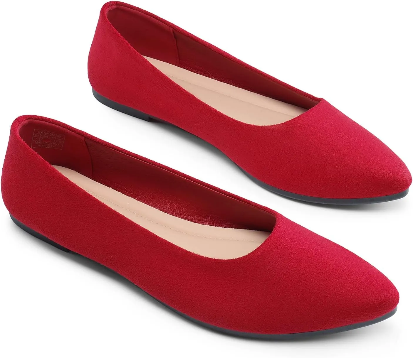 DREAM PAIRS Womens Flats Comfortable Slip On Business Work Office Casual Suede Ballet Flats Pointed Toe Dress Shoes