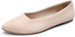 DREAM PAIRS Womens Flats Comfortable Slip On Business Work Office Casual Suede Ballet Flats Pointed Toe Dress Shoes