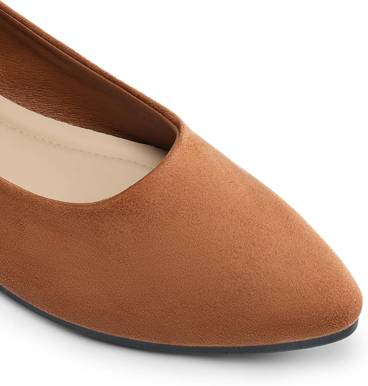 DREAM PAIRS Womens Flats Comfortable Slip On Business Work Office Casual Suede Ballet Flats Pointed Toe Dress Shoes