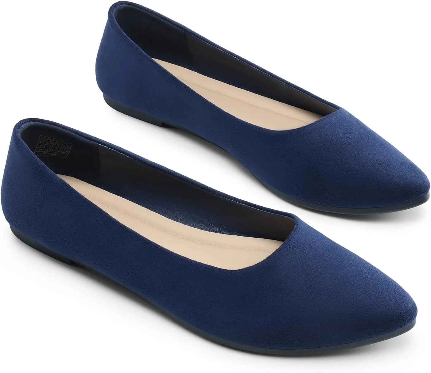DREAM PAIRS Womens Flats Comfortable Slip On Business Work Office Casual Suede Ballet Flats Pointed Toe Dress Shoes