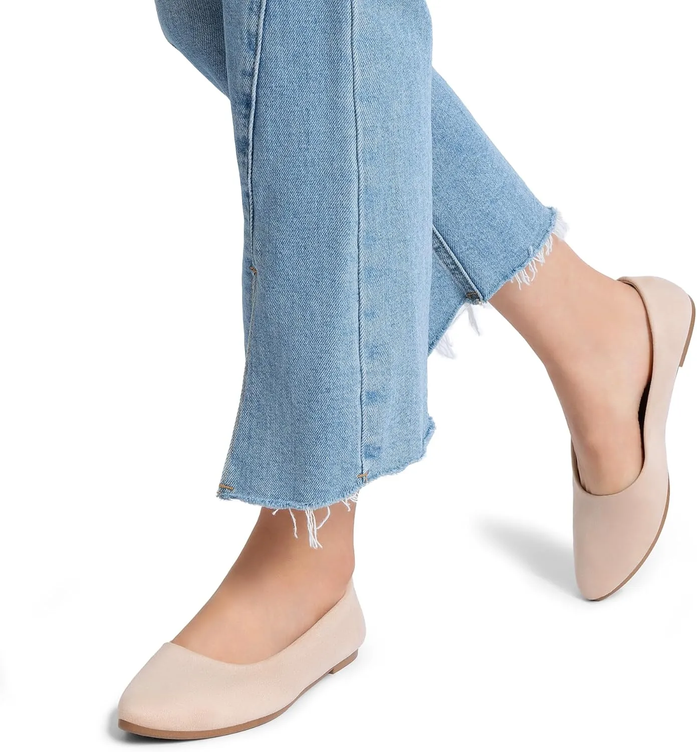 DREAM PAIRS Womens Flats Comfortable Slip On Business Work Office Casual Suede Ballet Flats Pointed Toe Dress Shoes