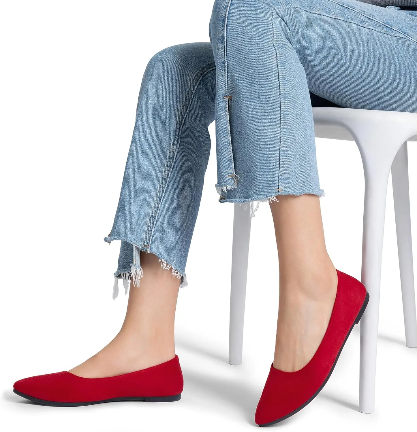 DREAM PAIRS Womens Flats Comfortable Slip On Business Work Office Casual Suede Ballet Flats Pointed Toe Dress Shoes