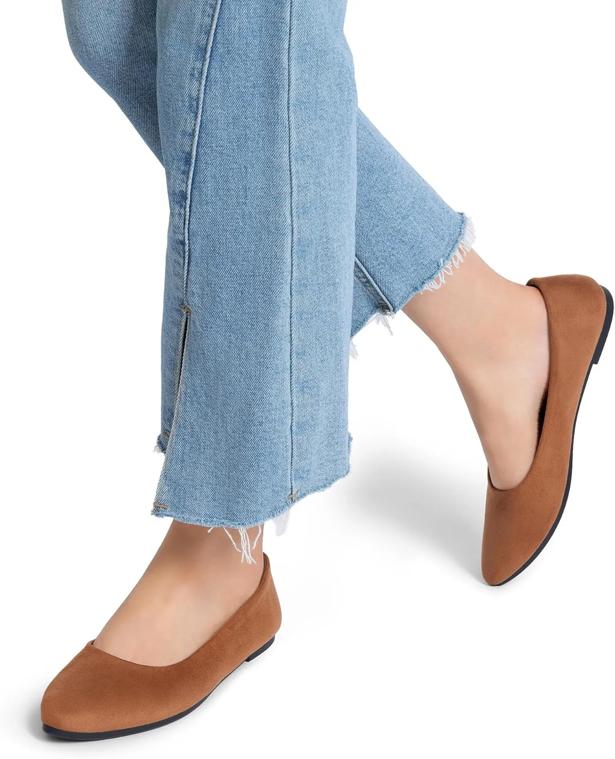 DREAM PAIRS Womens Flats Comfortable Slip On Business Work Office Casual Suede Ballet Flats Pointed Toe Dress Shoes